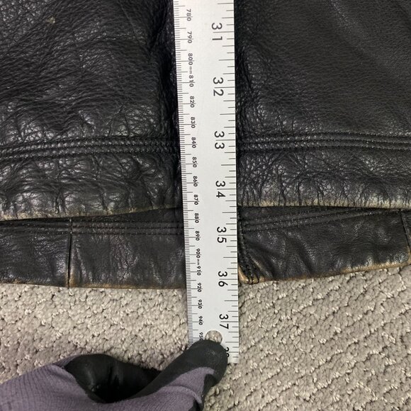 The Territory Ahead Leather Jacket Mens XLT Black Distressed Heavyweight XL Tall - Picture 16 of 16